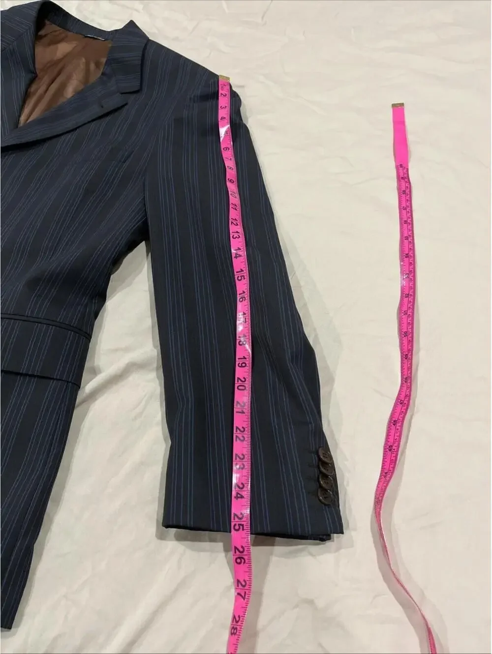 FLAWLESS PAUL SMITH LONDON MENS BLAZER 44R BLUE W PINSTRIPES MADE IN ITALY VGC